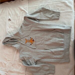 Gray Hoodie with Cartoon Graphic